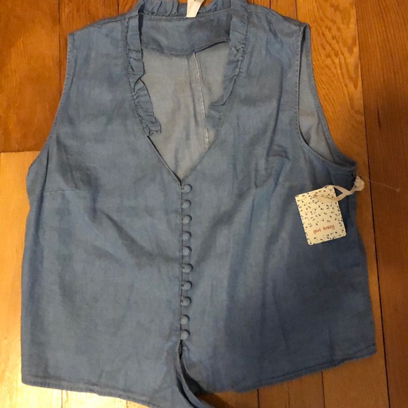 Jean cropped shirt - Picture 2 of 2